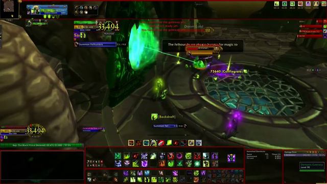 WoW Warlock Green Fire Quest Kanrethad Fight смотреть онлайн