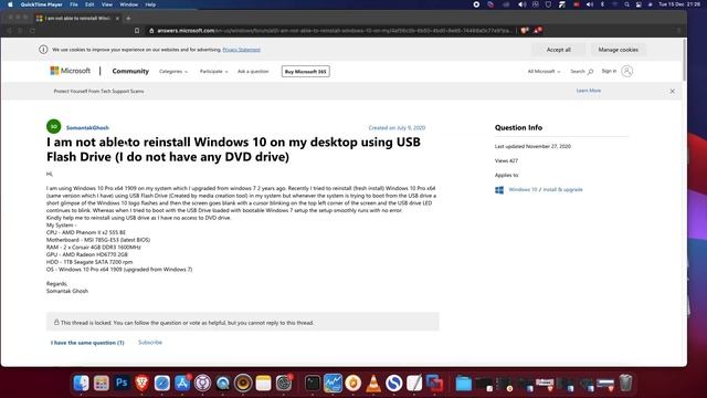 Flash Drive install Windows 10 Blinking cursor at top left corner смотреть онлайн