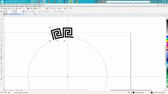 Corel Draw Tips & Tricks Greek Pattern Round simple смотреть онлайн