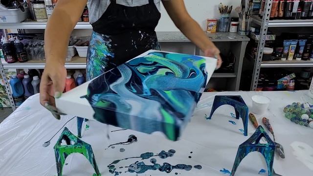 Success!! Gorgeous Abstract Acrylic Painting Swipe with Australian Floetrol - Acrylic Pouring смотреть онлайн