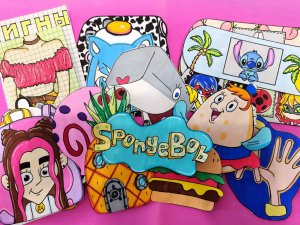 SpongeBob?/Губка Боб?Back to school 2️⃣/Липуны от Влада А4 ?Распаковка бумажных сюрпризов?