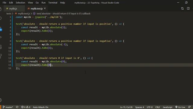 Funktsiyani unit testlar bilan qoplaymiz (93) смотреть онлайн