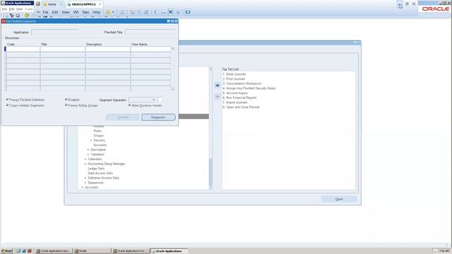 Oracle Finance - Chart of Accounts, Segments setup Tutorials смотреть онлайн