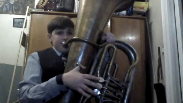 Игра на тубе. Контраданс Бетховена. Tuba. Country Dance by Beethoven