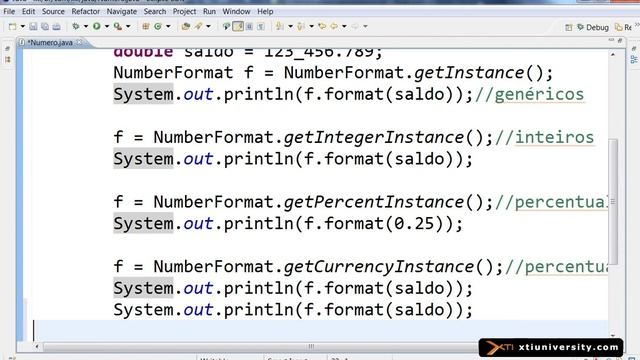 Universidade XTI - JAVA - 072 - NumberFormat, parse, Internacionalização смотреть онлайн