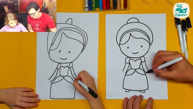 Рисуем Принцессу ДИСНЕЯ с КАТЕЙ / Как нарисовать ЗОЛУШКУ смотреть онлайн