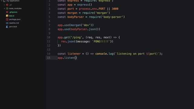 basic server setup express смотреть онлайн
