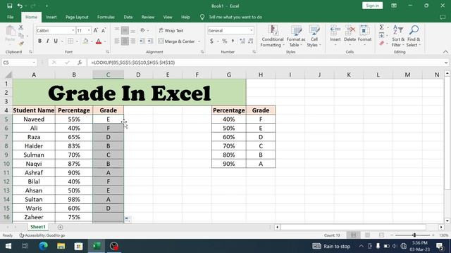 GRADE IN EXCEL | How to find Grade in excel . смотреть онлайн