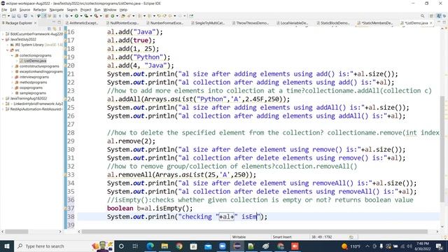 CoreJava Collections List Programs AUG20220831 смотреть онлайн