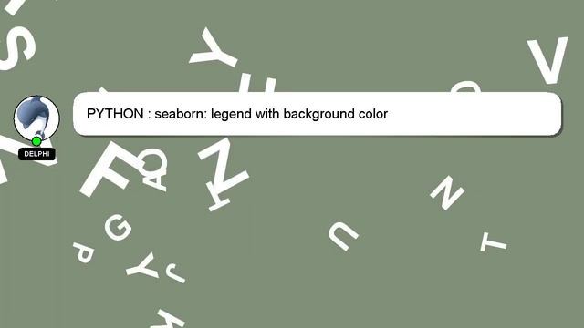 PYTHON : seaborn: legend with background color смотреть онлайн