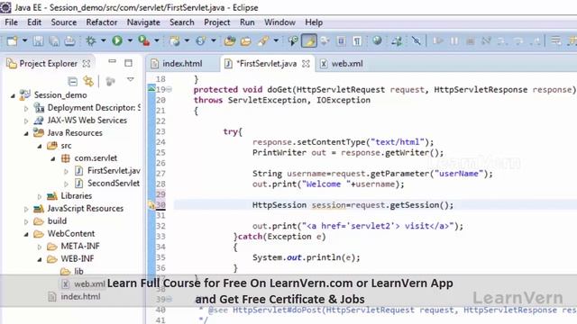 Example of Http Session in Advance Java смотреть онлайн