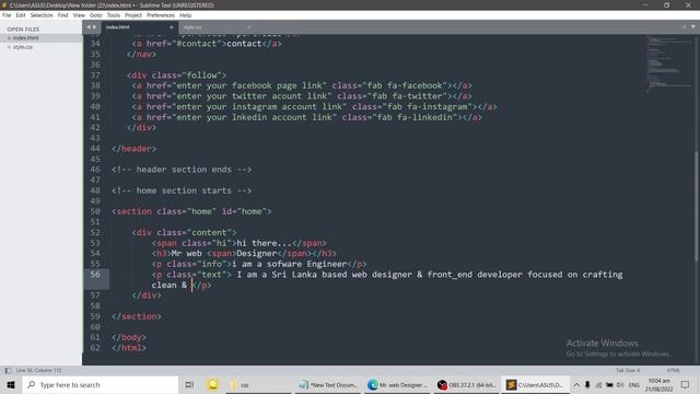 New personal website create p-1 (html/css/java) смотреть онлайн