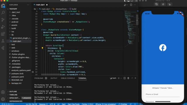 Flutter Tutorial showing a Scrollbar inside a SingleChildScrollView #flutter смотреть онлайн