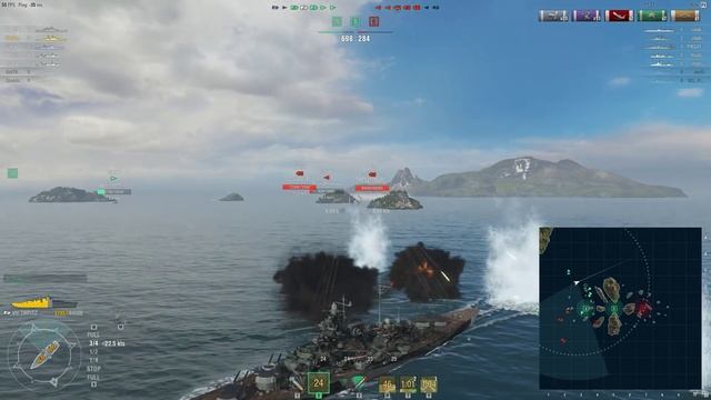 WORLD OF WARSHIPS / Tirpitz #62 - Fliegen klatschen ★ Shoutcast ★ смотреть онлайн