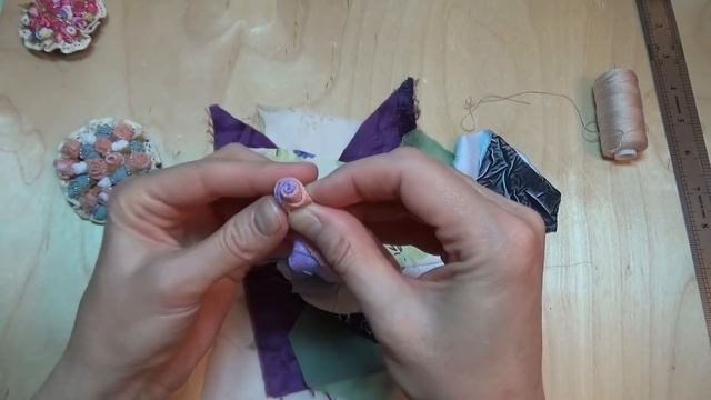 Подарок НА 8 МАРТА Текстильная брошь " Букет" ??? ( textile brooches ) смотреть онлайн