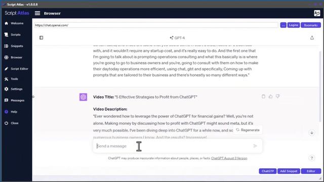 Script Atlas AI Uses LLMs Like Claude, Openai, Google Bard, And Chatgpt смотреть онлайн