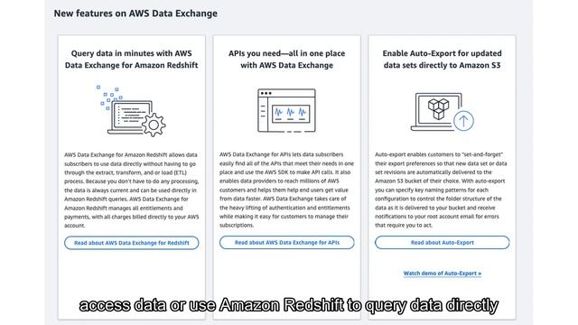 Amazon Data Exchange смотреть онлайн