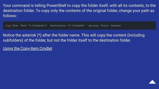 Powershell Copy-Item recursively but don't include folder name смотреть онлайн