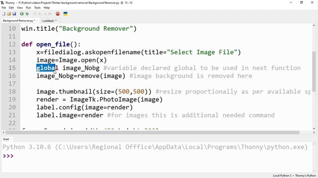 Python Project 06 | Python Image Background Remover Tool With Tkinter смотреть онлайн