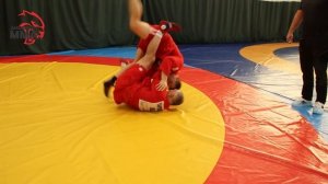 Передняя подножка и подсечка с падением в самбо