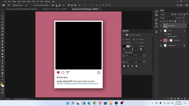3D Pop Out Effect for Instagram in Photoshop | Photoshop Tutorial смотреть онлайн
