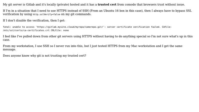 DevOps & SysAdmins: Why is git not trusting a trusted cert? (2 Solutions!!) смотреть онлайн