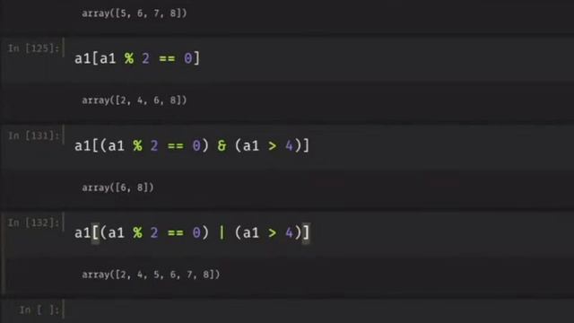Numpy array operation. смотреть онлайн