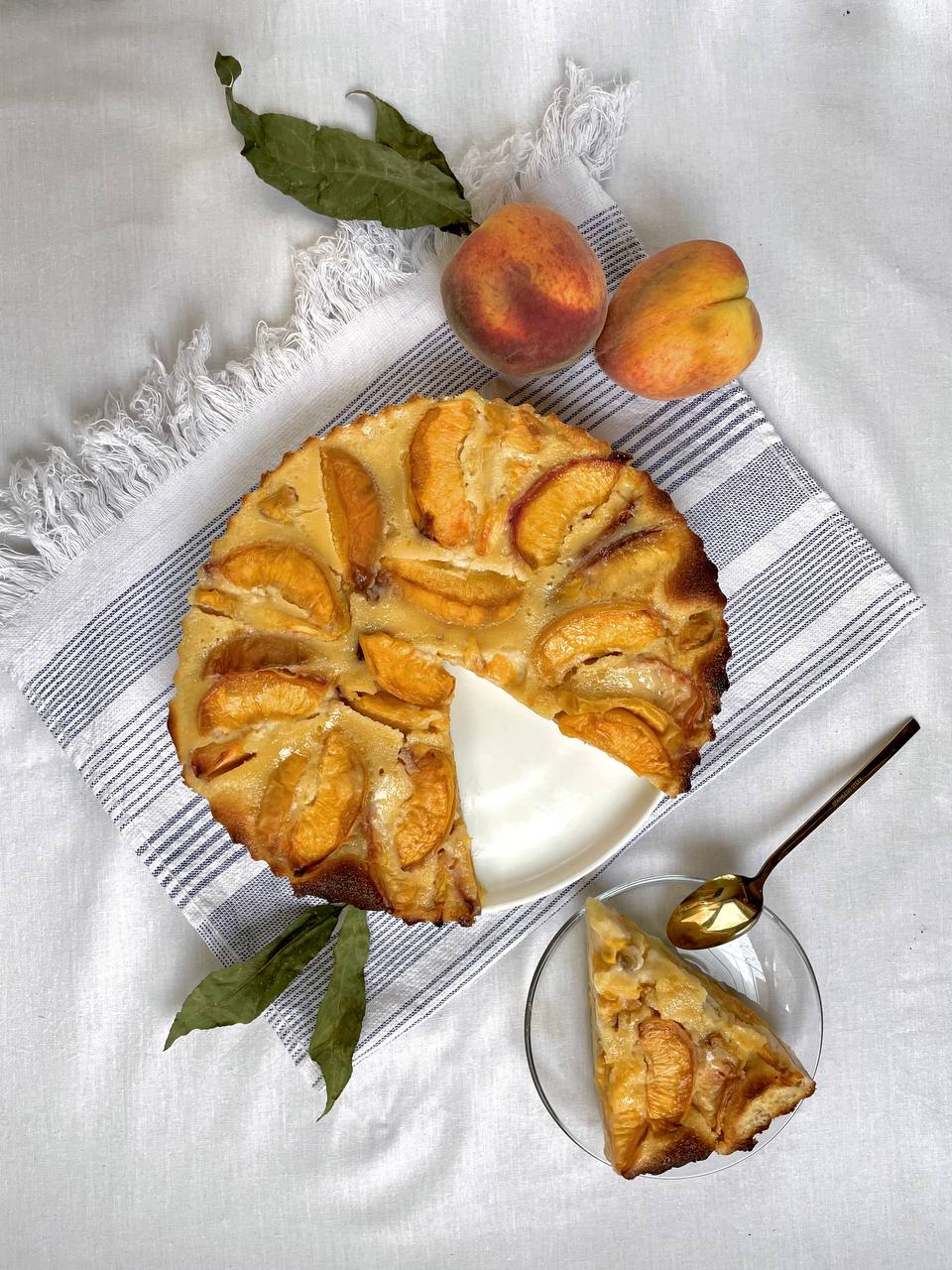 Флоньярд с персиками ? (ленивый пирог)