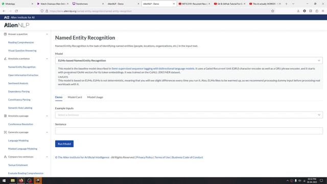 Named Entity Recognition using Allen NLP смотреть онлайн