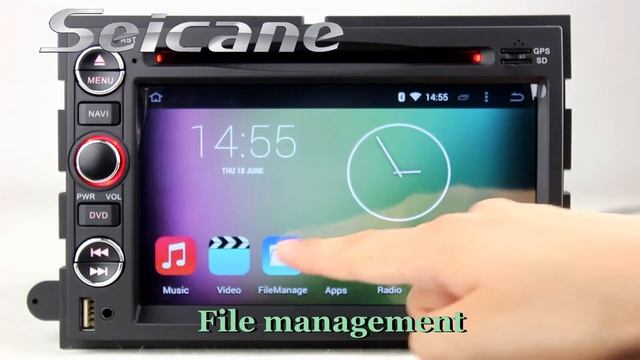 Pure 2007-2010 Ford Expedition Android 4.4 navigation head unit support digital TV 3G WIFI смотреть онлайн