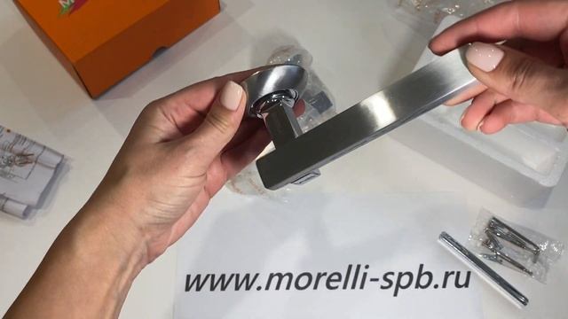 Дверные ручки Morelli "POMPIDU" MH-18 SC/CP Цвет - Матовый хром/полированный хром смотреть онлайн