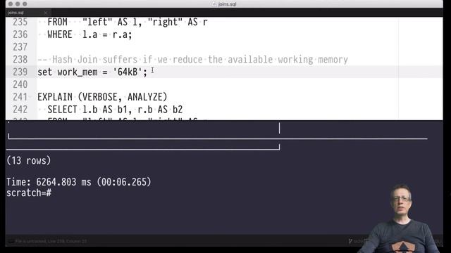 DB2 — Chapter #12 — Video #70 — Merge join: low memory requirements, "jumping the gap" смотреть онлайн