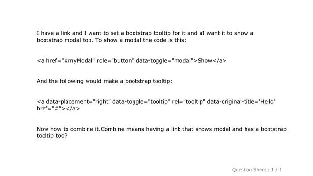 jQuery : How to set multiple data-toggle for a link in bootstrap? смотреть онлайн