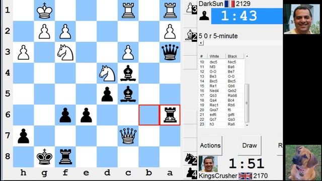 LIVE Blitz #2456 (Speed) Chess Game: Black vs DarkSun in French: Tarrasch, closed variation смотреть онлайн
