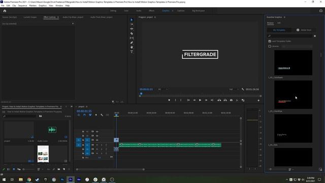 How to Install Motion Graphics Templates (MOGRTS) in Premiere Pro смотреть онлайн