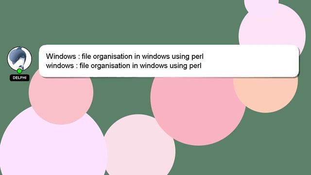 Windows : file organisation in windows using perl смотреть онлайн