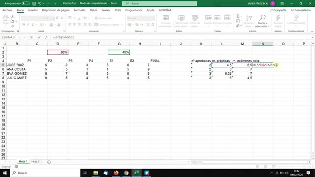 Práctica 7 Excel смотреть онлайн