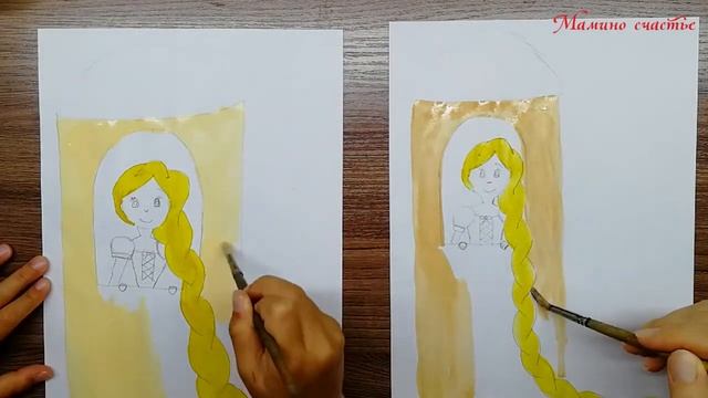 Как нарисовать РАПУНЦЕЛЬ? / How to draw a rapunzel? смотреть онлайн