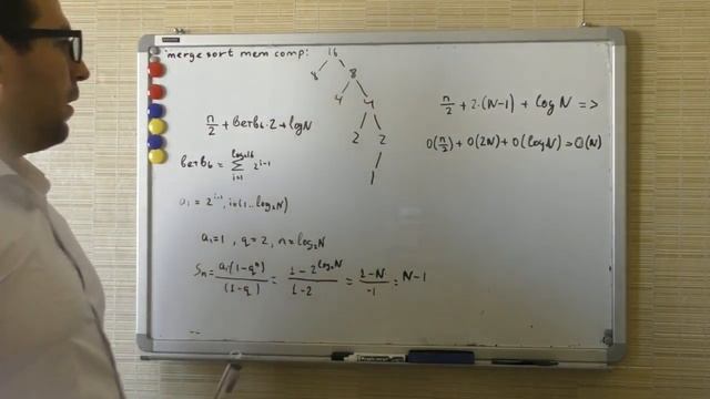 сортировка слиянием, сложность по памяти | merge sort, memory complexity смотреть онлайн