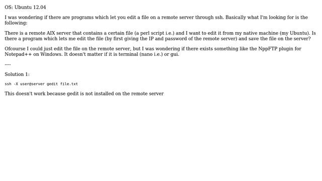 Ubuntu: Program that edits a file through ssh (2 Solutions!!) смотреть онлайн
