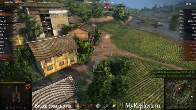 WOT: Жемчужная река - КВ-2 - 3 фрага смотреть онлайн