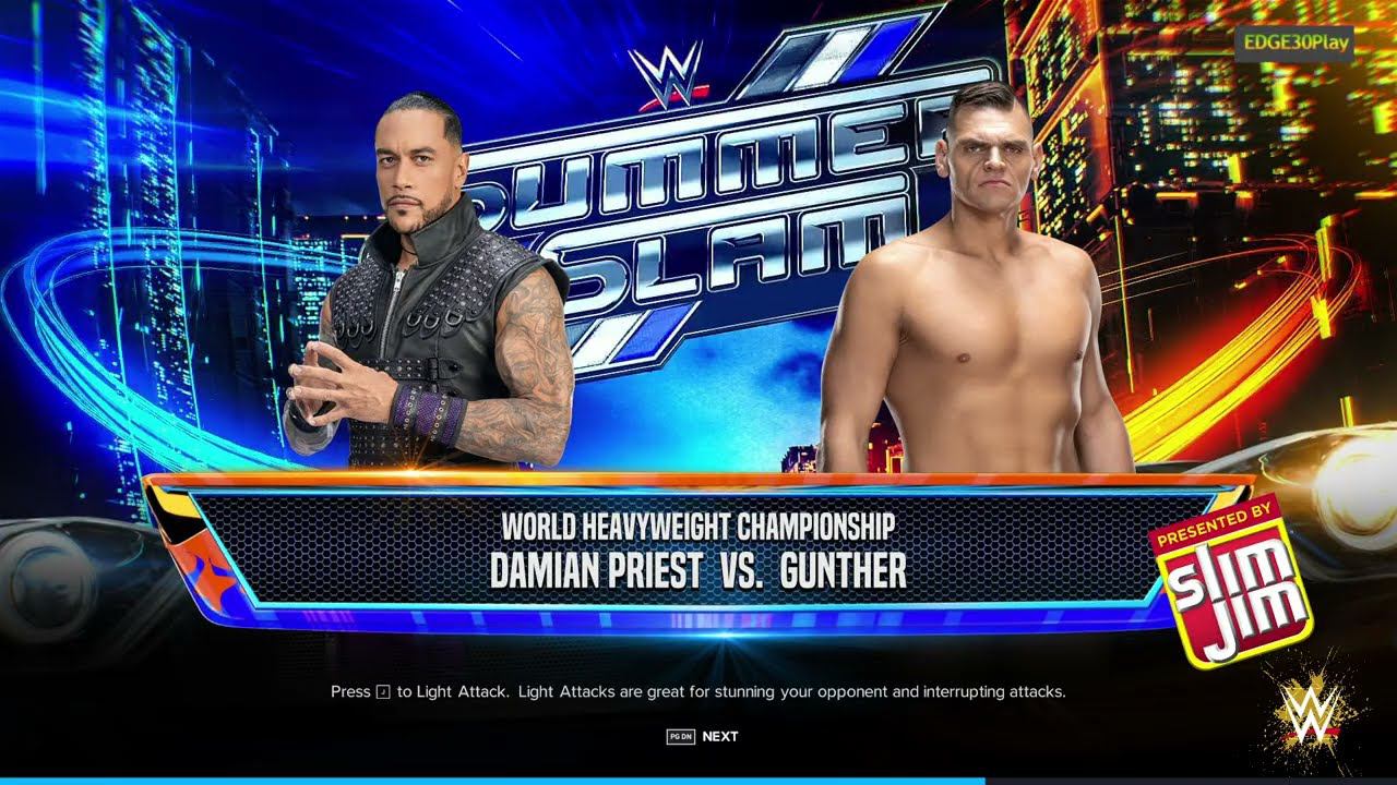 WWE2K24 Damian Priest (c) vs Gunther смотреть онлайн