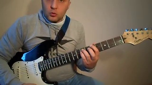 Мощный риф на гитаре.Урок смотреть онлайн