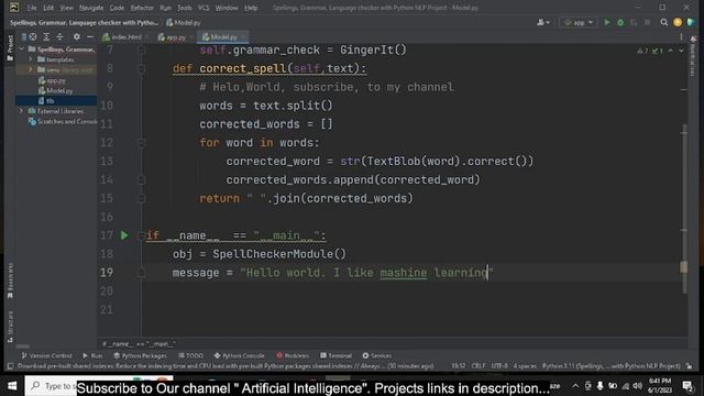 Building Grammar and Spell Checker App with Python | Python NLP Grammar Spell Check смотреть онлайн