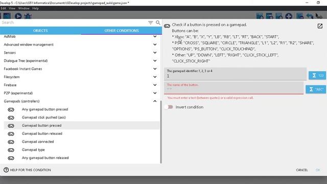 Como programar seu jogo para Gamepad na GDevelop 5 смотреть онлайн