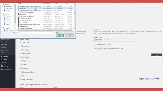 How to Import/Export User and configuration data in WordPress through Pie Register Plugin смотреть онлайн