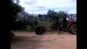 Самодельный погрузчик-манипулятор для леса