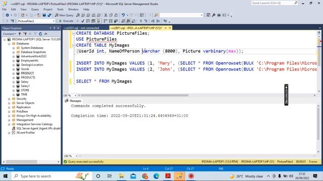 HOW TO INSERT IMAGE IN MICROSOFT SQL SERVER DATABASE USING SQL QUERY IN SSMS смотреть онлайн