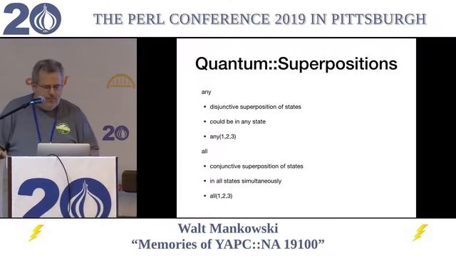 [Lightning Talk] Walt Mankowski - "A Practical Application of Quantum::Superpositions" смотреть онлайн