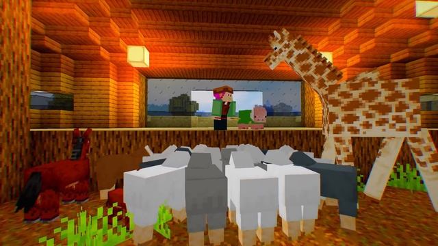 Открыли ЗООПАРК с Нюхачом в Майнкрафт! смотреть онлайн